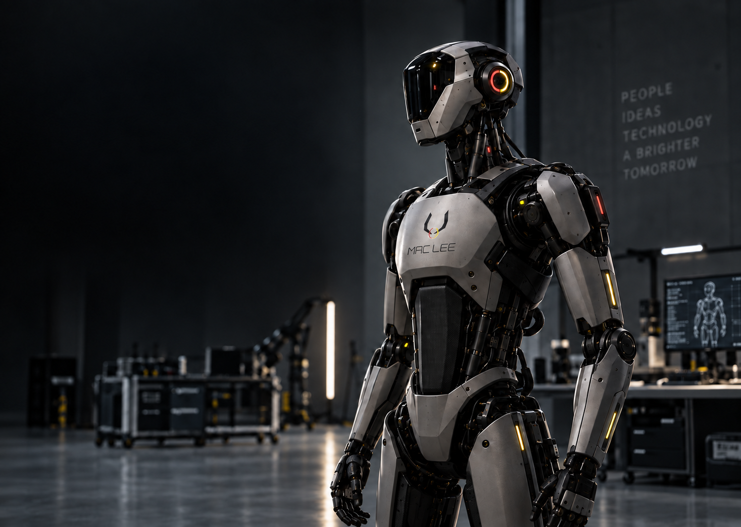 Humanoid technology in a dark MacLee research environment